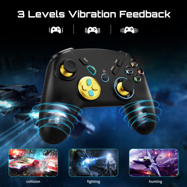 Multi-Console Wireless Game Controller Compatible with PC, Nintendo Switch/Pro/Lite, Android, iOS - Image 3