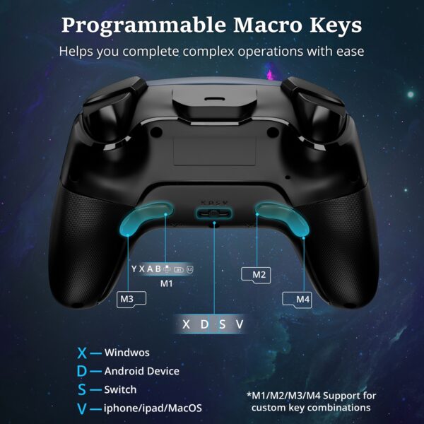 Multi-Console Wireless Game Controller Compatible with PC, Nintendo Switch/Pro/Lite, Android, iOS - Image 6