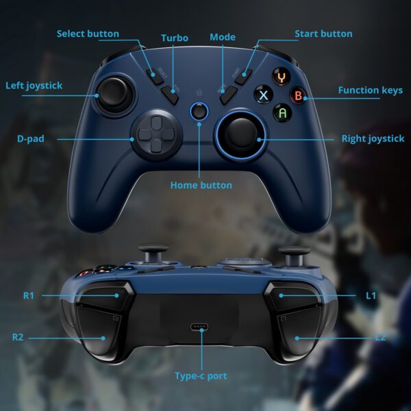 Multi-Console Wireless Game Controller Compatible with PC, Nintendo Switch/Pro/Lite, Android, iOS - Image 7