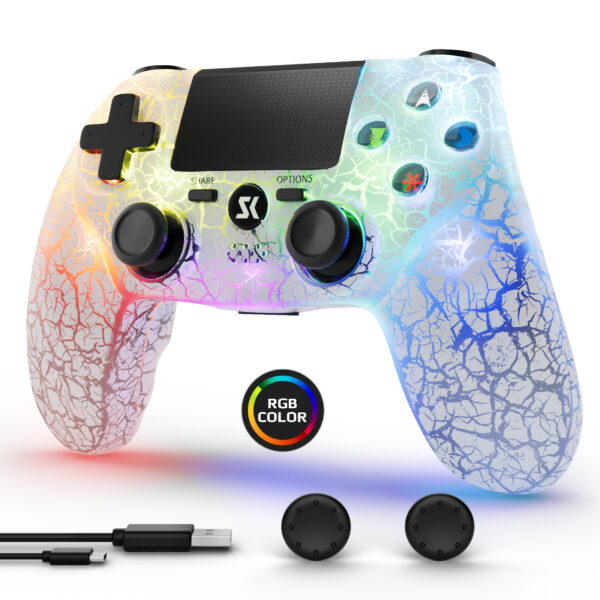 PS415S Wireless RGB Game Controller Compatible with PS4, PS3, PC, Android, iOS - Image 7