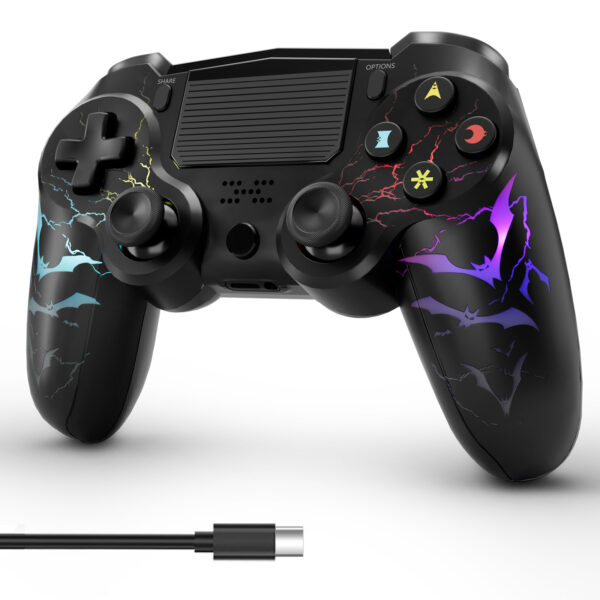 PS416 Wireless RGB Game Controller Compatible with PS4, PS3, PC, Android, iOS