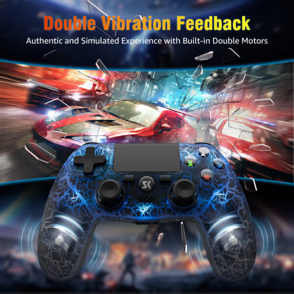 PS415S Wireless RGB Game Controller Compatible with PS4, PS3, PC, Android, iOS - Image 3