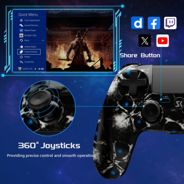 PS415 Wireless Game Controller for PS4/PS3/PC/Smart Phone - Image 5