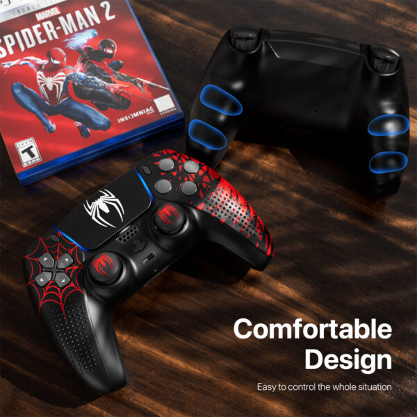 PS5 Controller Silicone Grip Case with Thumb Caps and Touchpad Sticker - Image 4