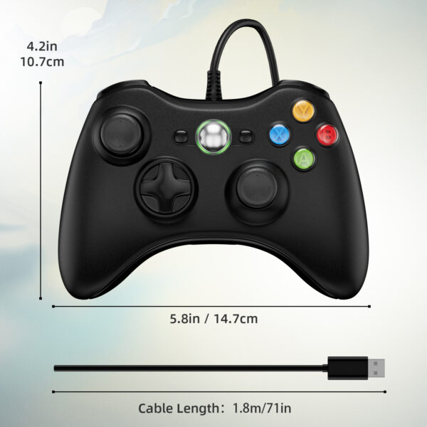 XP17L USB Wired Game Controller for Xbox 360 and PC - Image 2