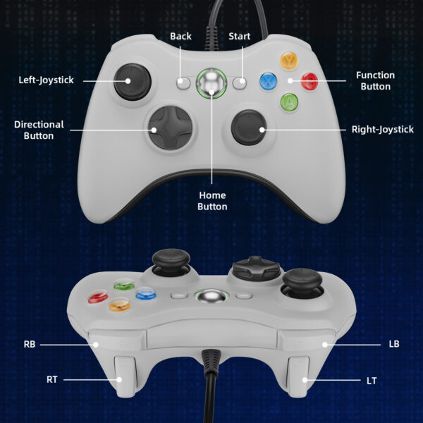 XP17L USB Wired Game Controller for Xbox 360 and PC - Image 7