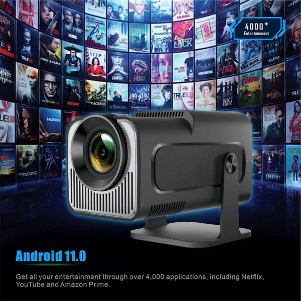 Mini Portable Android Projector with WiFi 6 and Bluetooth 5.0, Support Full HD 4K - Image 2