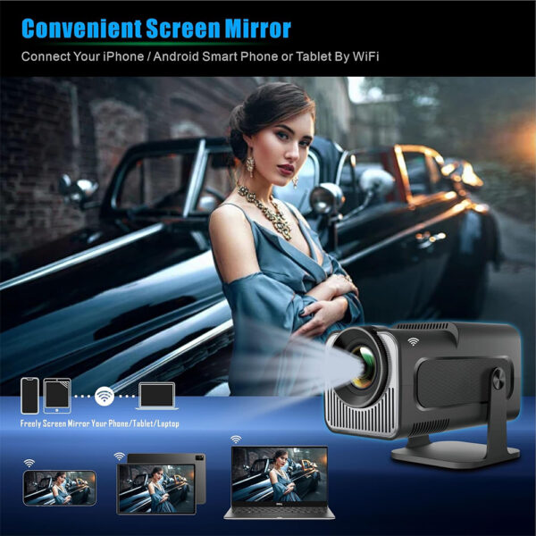 Mini Portable Android Projector with WiFi 6 and Bluetooth 5.0, Support Full HD 4K - Image 4