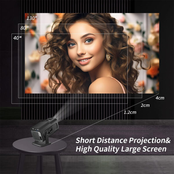 Mini Portable Android Projector with WiFi 6 and Bluetooth 5.0, Support Full HD 4K - Image 5